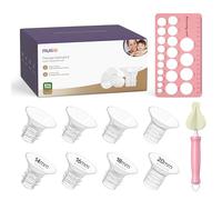 Nuliie Kit di dimensionamento flangia, 8 pezzi, 14/16/18/20 mm per flangia/scudo da 24 mm della maggior parte delle pompe, inserto flange in silicone per tiralatte elettrico Momcozy/Spectra, kit