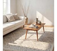 nuLOOM Ansley - Tappeto marocchino con nappe, 1,2 x 1,8 m, beige