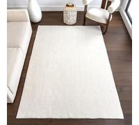 nuLOOM Loni Solid - Tappeto lavabile in lavatrice, 15,2 x 22,4 cm, colore: Bianco