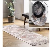 nuLOOM Mae - Tappeto da corridore, lavabile in lavatrice, motivo tribale, 5,2 cm x 30,5 cm, colore: pesca