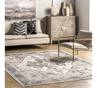 nuLOOM Mali - Tappeto tradizionale lavabile in lavatrice, 90 x 150 cm, colore: avorio