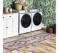 nuLOOM Sasha - Tappeto runner con medaglione, lavabile in lavatrice, 60 x 200 cm, colore: rosa