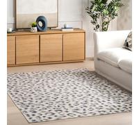 nuLOOM SpinClean, tappeto antimacchia lavabile in lavatrice, con retro antiscivolo, a basso profilo, per soggiorno, camera da letto e sala da pranzo, colore: blu