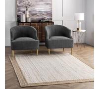 nuLOOM Tappeti, iuta, bianco, 60 x 90 cm