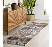 nuLOOM Tappeto paraspruzzi lavabile in lavatrice, con superficie impermeabile a prova di fuoriuscite, retro antiscivolo e antimacchia, per soggiorno, camera da letto, cucina, sala da pranzo, ruggine