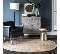 nuLOOM Tappeto Rigo rustico in iuta tessuto a mano, 120 x 180 cm Oval