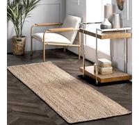 nuLOOM Rigo Hand Woven Farmhouse Jute Tappeti, Iuta, Naturale, 76 cm x 244 cm