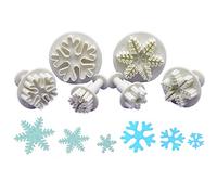 nuluxi Fiocco di Neve Stampini Formine per Biscotti Strumenti per Modellare la Torta in Plastica DIY Stampo per Torta di Fiocchi di Neve di qualità per Fondente Torta Zucchero e Decorazione Natalizia