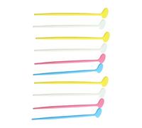 NULYLU 10 pezzi Specchio per Ispezione Ciglia Usa e Getta con Manico Antiscivolo Specchietto Multifunzionale per Occhi Viso e Bocca Colori Casuali Colore Casuale Colore Casuale