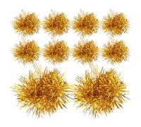 NULYLU 12 Pezzi Pom Pom per Cheerleader in Plastica Oro Leggeri Buona Lucentezza per Bambine Sport Competizioni e Scuole Dell'infanzia