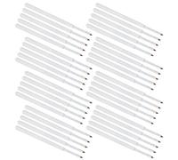 NULYLU 120 Pezzi Ricariche per Penne a Sfera Design Minimalista in Plastica Bianca, Capacità Elevata e Resistente alle Sbavature per Uso Ufficio e Scuola