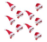 NULYLU 12pezzi Fermagli Natalizi Per Bambine Da Clip Forma Di Cappello Di Natale Accessori Per Leggeri e Comodi Per Feste e Cerimonie Natalizie