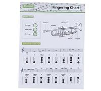 NULYLU 1pezzi Tabella Di Prodotto Per Principianti Chord Chart Per Tromba Formato Design Creativo e Vivaci Per Facilitare Apprendimento e La Pratica