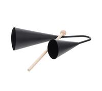 NULYLU 1set Strumento Percussione Doppio Campanaccio Con Legno Strumento Musicale Versatile Per Samba e Spettacoli Design Elegante e Suono Cristallino