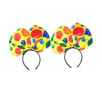 NULYLU 2 Pezzi Cerchietti a Fiocco Non Tessuto per Bambine Accessori Clown Carini per Performance e Feste a Tema Compleanno