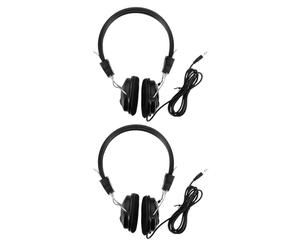 NULYLU 2 Pezzi Cuffie per Metal Detector con Suono Stereo e Cancellazione del Rumore, Materiale Plastico Nero, per Ispezioni di Sicurezza e Ricerca di Tesori