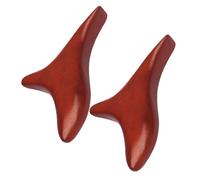 NULYLU 2 pezzi Massaggiatore Viso Portatile Palissandro Strumento Multifunzione Gua Sha per Massaggio Linfatico Bordi Lisci per Uso Comodo e Sicuro per Collo Spalle e Mandibola
