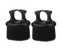 NULYLU 2 Pezzi Spazzole per Barba Uomo Design a Anello in Nylon e Abs, Facili da Impugnare, per Pulizia Barba a Casa e Saloni di Parrucchiere
