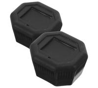 NULYLU 2 Pezzi Tennis Racket Butt cap Copri Manico per Racchetta da Tennis Plastico Nero Universal Fit per Controllo Migliorato