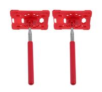 NULYLU 2 Porta Carte Telescopiche in Plastica Rosso, Design Multifunzionale, per Parcheggi e Caselli Autostradali