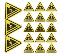 NULYLU 20 Pezzi Adesivi Avviso Pericolo in Vinile Resistente Etichette Autoadesive Sicurezza per Rifiuti Pericolosi Alta Visibilità per Contenitori Chimici e Laboratori