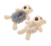NULYLU 2pezzi Fasce per Capelli Forma di Orso di Anelli per Capelli in Peluche da Bambina Stile Cartone Animato per Uso Quotidiano e Feste in Maschera