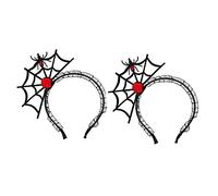 NULYLU 2pezzi Halloween Hair Hoops Cosplay Accessori Per Costumi Headband Con Rete Di Ragno Per Feste e Eventi Per Donne e Bambine