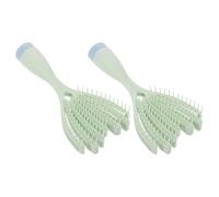 NULYLU 2pezzi Spazzola Districante Antistatica Per Ricci Design Portatile Con Massaggio Scalpale Per Asciugatura e Styling Combinazione Di Colori Con Specchio Integrato