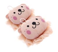 NULYLU 2pezzi Spugne Da Bagno Forma Di Leone Per Esfolianti e Morbide Accessori Da Bagno Giocattolo Per Massaggi e Pulizia Design Divertente e Robusto