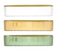 NULYLU 3 Pezzi Mensole Adesive Bagno Senza Foratura Organizer Doccia Appendibile in Acrilico Trasparente e Verde Scuro Scaffale Doccia Murale con Drenaggio per Shampoo e Sapone