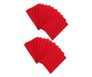 NULYLU 30 Pezzi Fascia da Braccio Rossa per Volontari e Addetti alla Sicurezza, Facile da Indossare e Mantiene Un Aspetto Pulito, per Eventi Organizzati e Scuole