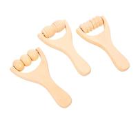 NULYLU 3pezzi Massaggiatore Manuale Rulli Legno Per Rilassamento Muscolare e Stretching Ottimo Per Schiena e Piedi Leggero e Portatile Per Casa e Viaggio