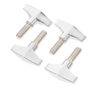 NULYLU 4 Pezzi Vite Ad Alette Per Piatti Batteria in Lega Di Zinco Fissaggio Superiore Versatile Per Set Di Batteria Professionale Accessori Per Batteristi