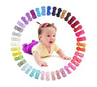 NULYLU 40pezzi Fermacapelli Neonata Colorati Mini Fiocchi Scatto Per Capelli Fermagli Bottoni Per Bambine Accessori Per Acconciature Leggere e Facili Da Usare