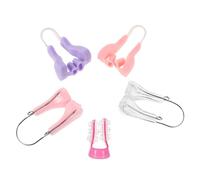 NULYLU 5 Pezzi Clip per Correzione Del Naso Silicone Design Invisibile per Migliorare Del Naso e Facilitarne Respirazione per Donne Include Colori Notturni e Giornalieri