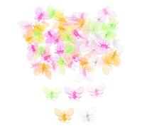 NULYLU 50 Clip di Plastica per Piante Orchidee a Farfalla, Fermagli Supporto per Piante Rampicanti e Fiori, Clip da Giardino Colorate per Steli e Viti, Uso Interno ed Colore Casuale