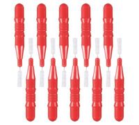 NULYLU 50 Pezzi Scovolino Interdentale Spazzola per Pulizia Denti, Plastico Rosso, Setole per Pulizia Profonda, 3mm, per Uso Familiare