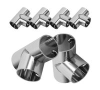 NULYLU 6 Pezzi Morsetti in Acciaio Inossidabile 3 Vie Tubi da 25mm Connettori Resistenti e Facili da Collegare per Strutture Canopy e Scaffalature