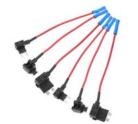 NULYLU 6 pezzi Portafusibili Inline Mini Assortiti per Auto e Camion Porta Fusibile con Terminali Isolati e Protezione Connettore Elettrico per Veicoli Van Camper e Barche
