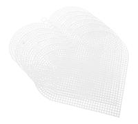 NULYLU 6 Pezzi Rete di Plastica a Forma di Cuore per Accessori Borse Uncinetto, Materiale Plastico Facile da Pulire, Design Creativo per Progetti Artigianali e Decorativi