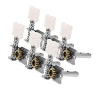 NULYLU 6pezzi Puleggia Di Accordatura Per Chitarra Acustica Meccaniche Doppio Con Testa Bianca Per Sintonizzazione Facile e Veloce Per Musicisti e Principianti