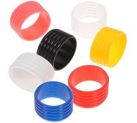NULYLU Anelli in Silicone per Impugnatura Racchetta Tennis 7 Pezzi | Badminton e Baseball, Flessibili e Antiscivolo, Ideali per Mani Sudate