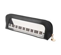 NULYLU Astuccio Trasparente in Pvc per Studenti, Nero, Rettangolare | Music Themed Pen Holder, Pencil Case Plastic, Clearpencil Case, Back To School Party, Astuccio per Ufficio