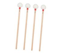 NULYLU Bacchette per Timpani in Feltro Set da 4 Pezzi con Manico in Legno Ergonomico Bacchette D’orchestra Professionali per Bande Scolastiche e Orchestre Sinfoniche a Percussione