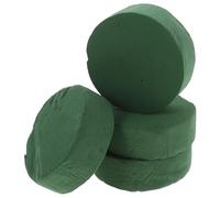 NULYLU Blocchi Rotondi di Spugna Floreale Verde 4 Pezzi per Composizioni Floreali, Materiale di Fango per Fiori, Assorbimento Rapido per Bouquet e Piante Grasse