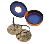 NULYLU Campanello di Meditazione in Rame Colore Oro, Strumento Percussione Portatile e Pratico per Mindfulness e Terapia del Suono, Set 1 Pezzo
