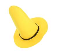 NULYLU Cappello da Strega di Halloween Giallo in Feltro Leggero e Portatile Design Unico Cappello a Cilindro Alto per Feste e Decorazioni da Giardino o Stufa