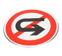 NULYLU Cartello Divieto di Inversione a U in Alluminio Riflettente, Facile da Installare, Segnale Stradale per Vialetto e Strada, Resistente alle Intemperie