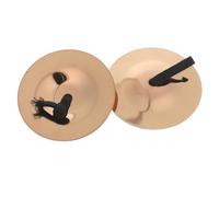 NULYLU Cembali per Dita per Danza del Ventre, Set Mini Piatti a Percussione a Mano in Lega Robusta, Strumento Musicale e Feste Montessori, Finitura Rosa Dorato Brillante, Facile