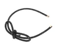 NULYLU Cerchietto per Chioma da Donna e Ragazza Fiocco e Pietre Nere, Accessorio Elegante per Cerimonie e Feste come Prom e Anniversari, Design Unico e Raffinato